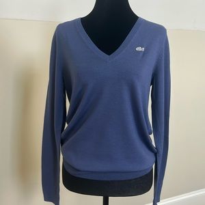 Lacoste V neck light merino wool sweater
